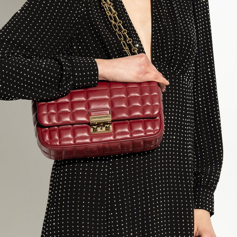 BOLSOS SHOULDER TRIBECA DEEP RED