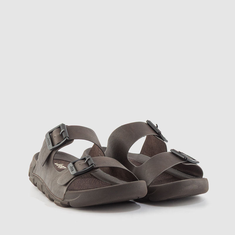 SANDALIA PIEL DARK BROWN