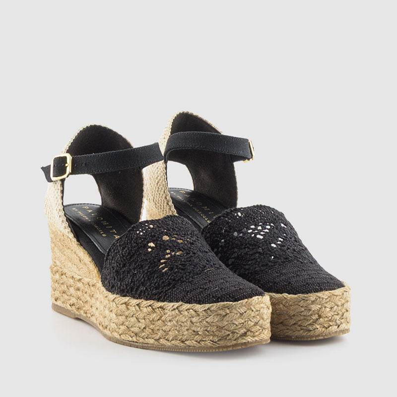 VALENCIANA CROCHET BLACK