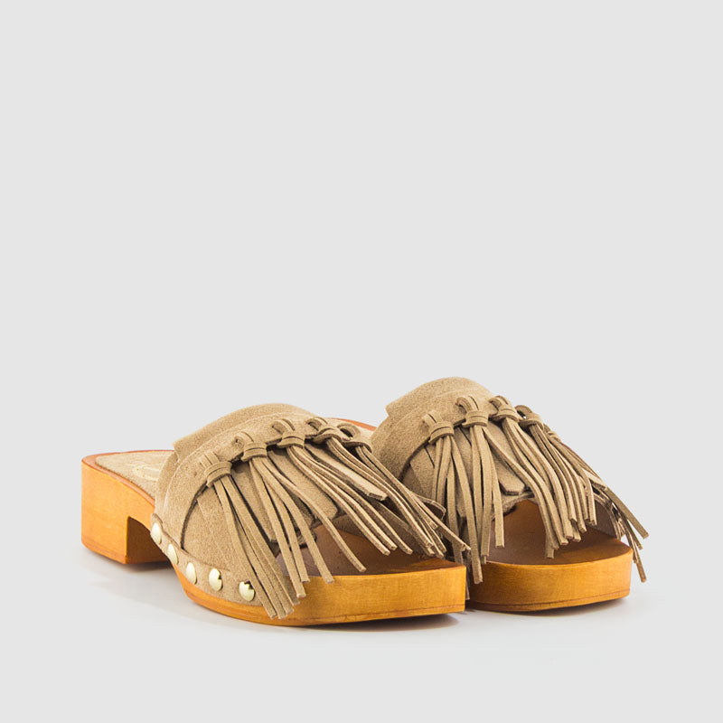 SANDALIA FLECOS SERRAJE TAUPE