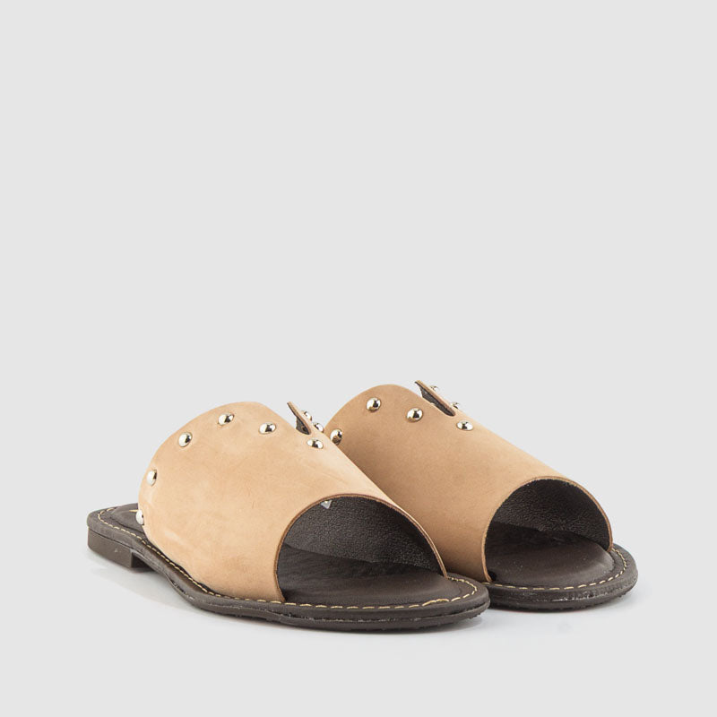 SANDALIA TACHAS NOBUCK TAUPE