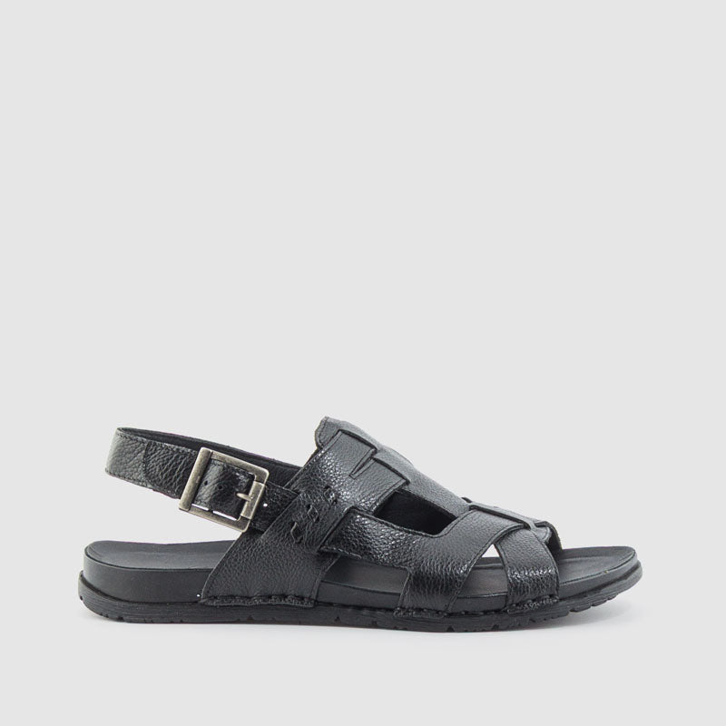 SANDALIA PIEL NEGRO