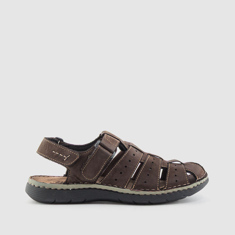 SANDALIA PIEL MARRON