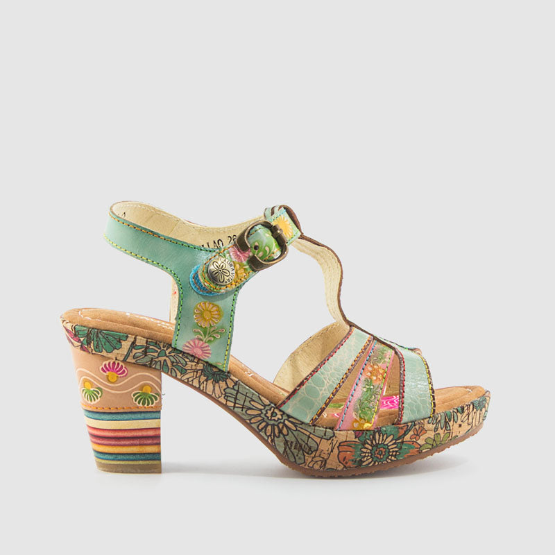 SANDALIA PIEL MULTICOLOR