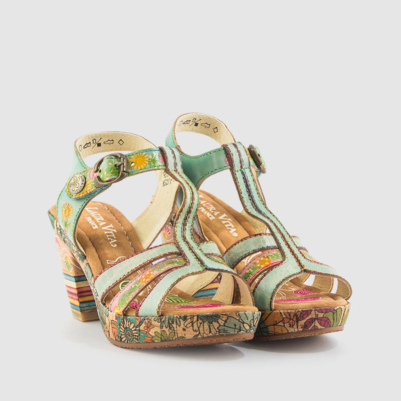 SANDALIA PIEL MULTICOLOR