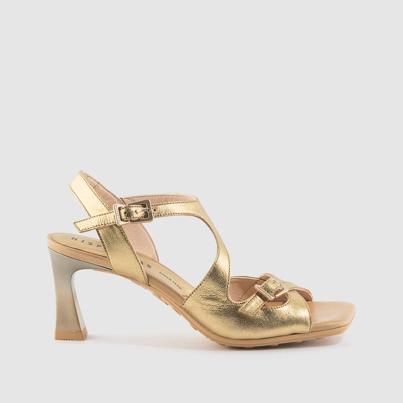 SANDALIA PIEL PLATINO