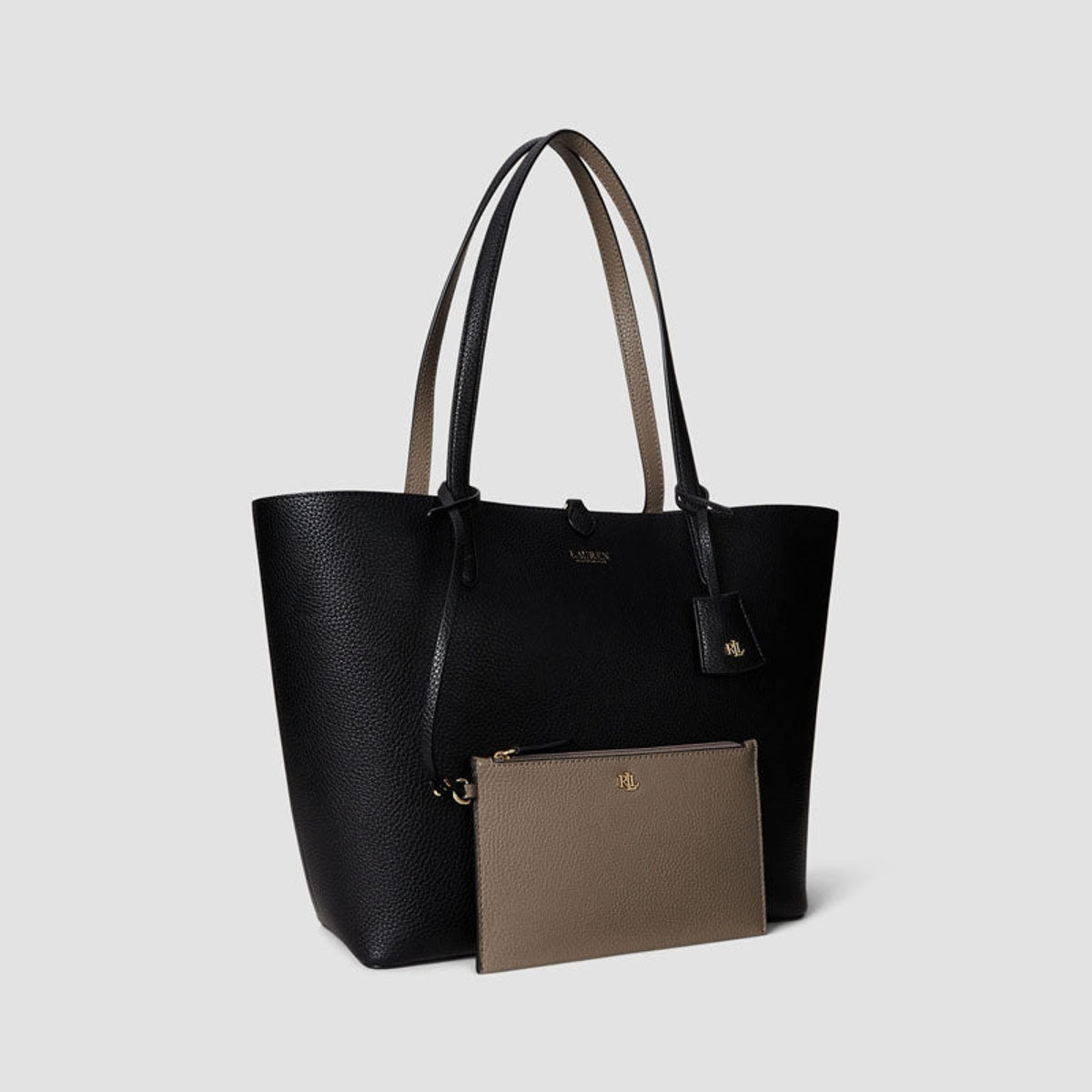 RALPH RVRSBLE-TOTE BLACK-TAUPE BLACK TAUPE-3