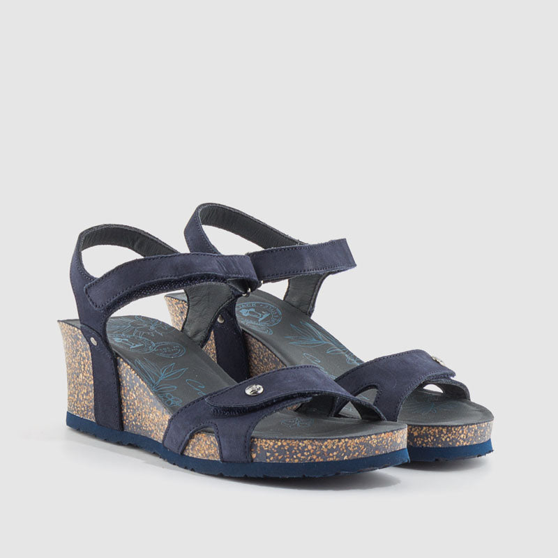 SANDALIA NOBUCK MARINO