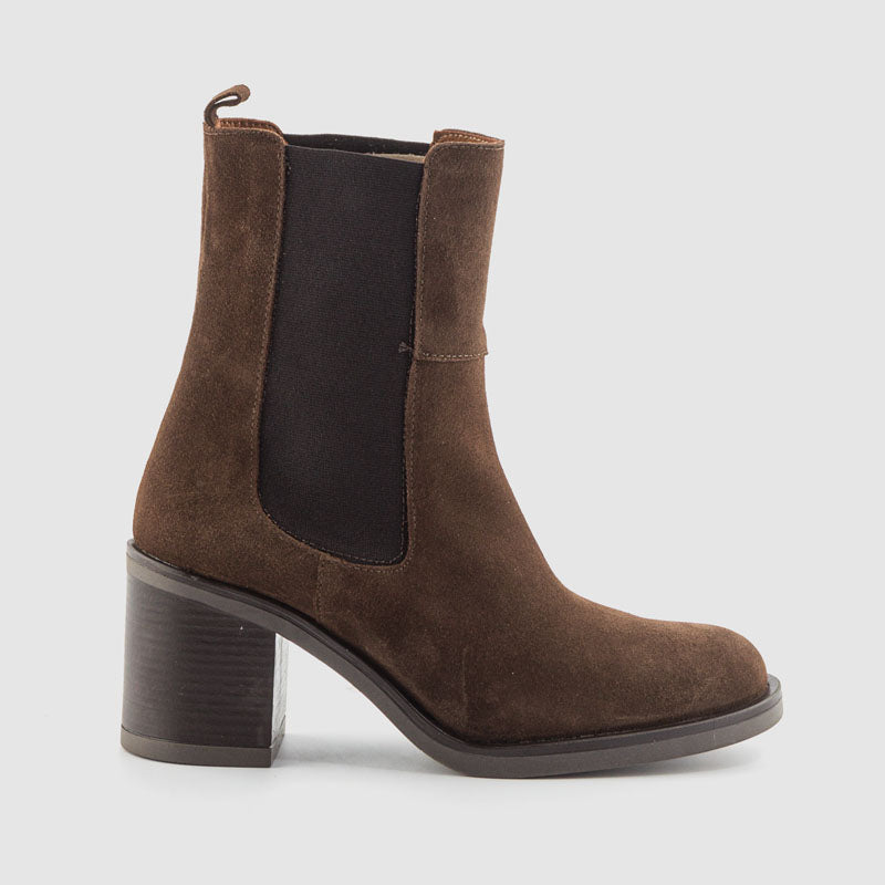 BOTIN ELASTICO PIEL MARRON