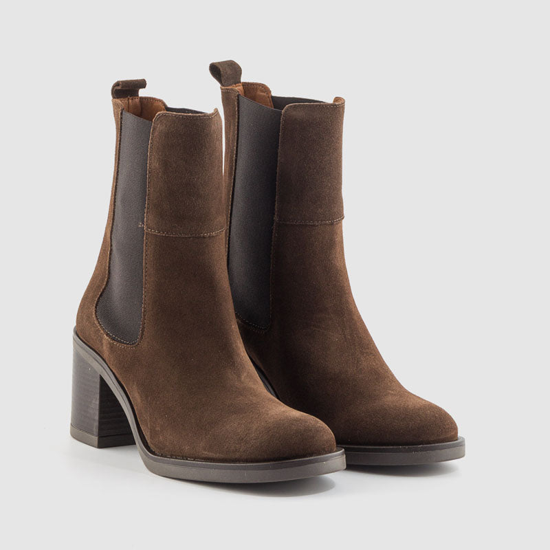 BOTIN ELASTICO PIEL MARRON