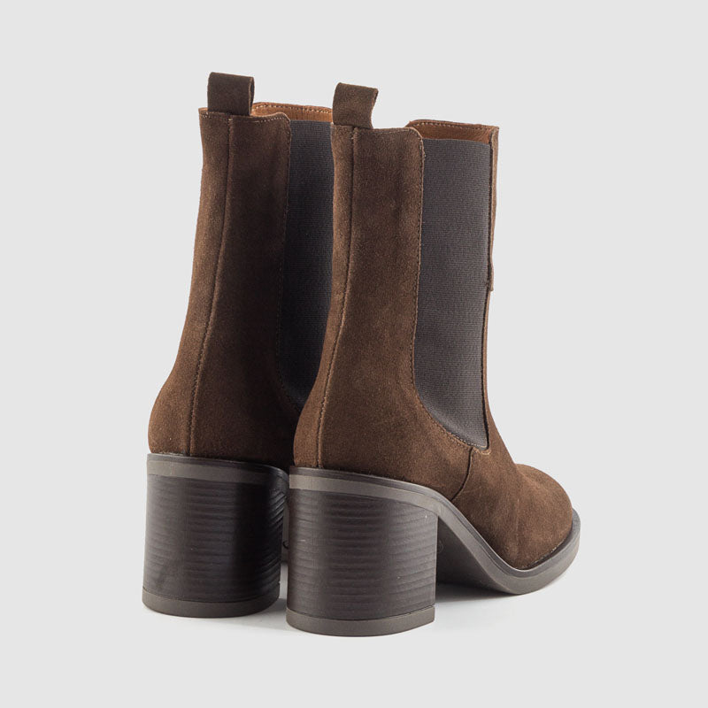 BOTIN ELASTICO PIEL MARRON