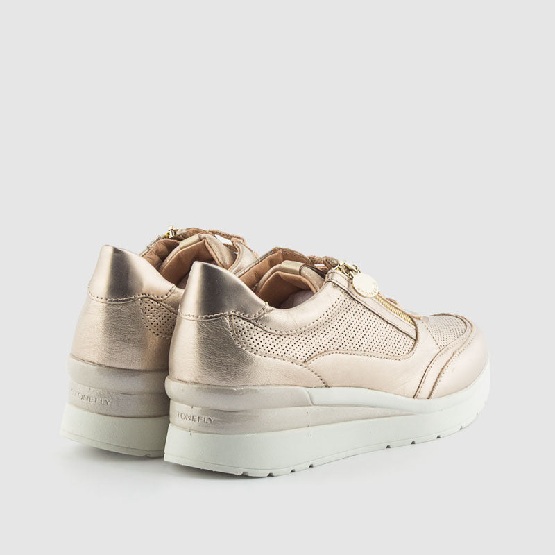 DEPORTIVO PIEL METAL ORO