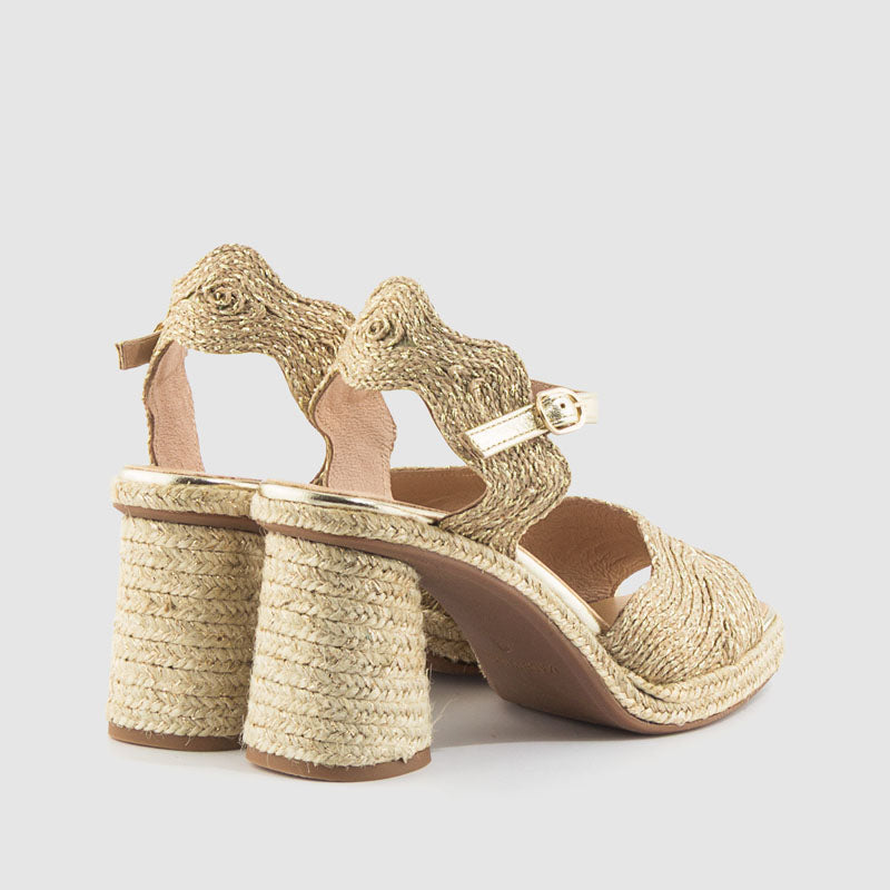 SANDALIA RAFIA PLATINO