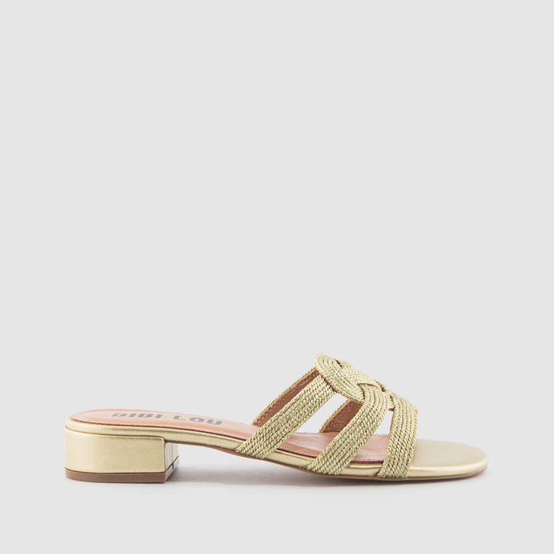 SANDALIA CORDONCILLO PIEL ORO