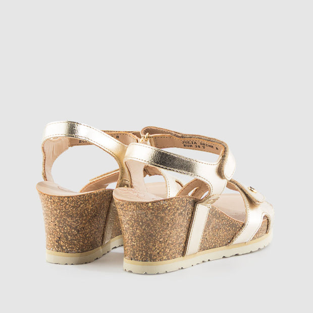 SANDALIA CUNYA PIEL ORO