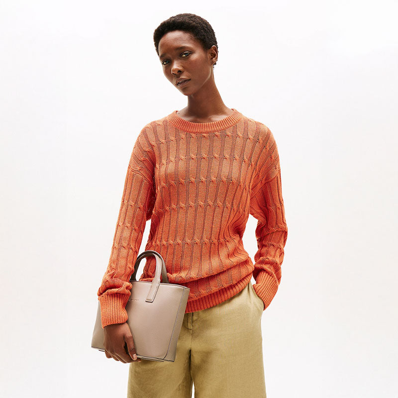 BOLSO TH LOGOMINI TOTE TAUPE
