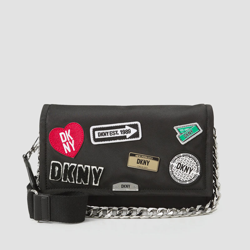 BOLSO NYC SHOULDER BLACK SILVER