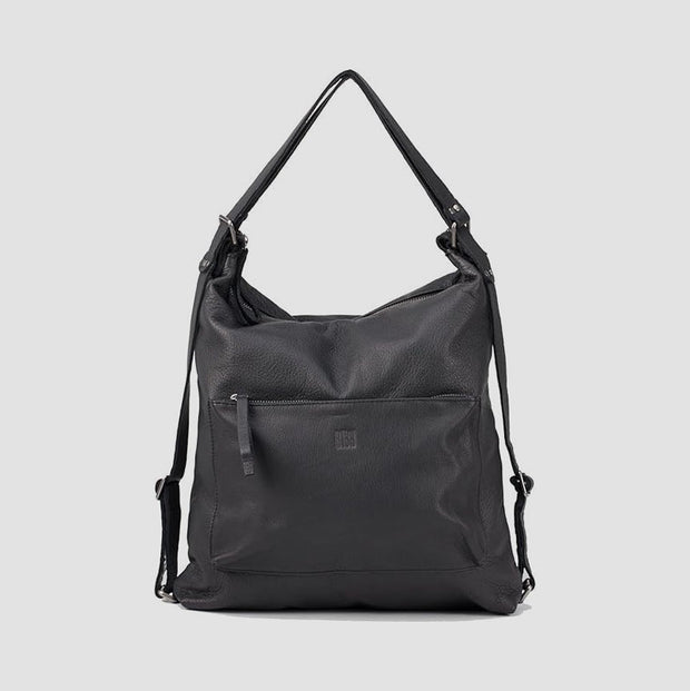 MOCHILA PIEL NEGRO