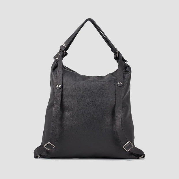 MOCHILA PIEL NEGRO